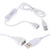 1Pc 1M Usb Cable With Switch On/Off Cable Extension Toggle For Usb Lamp Usb Fan