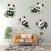 Stickers Cute Cartoon Panda Eat Bamboo PVC Decals DIY Decoration Removable Living Room Bedroom Background Stickers Home
