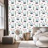 Owls with butterflies wallpaper for living room and bedroom 50x1000