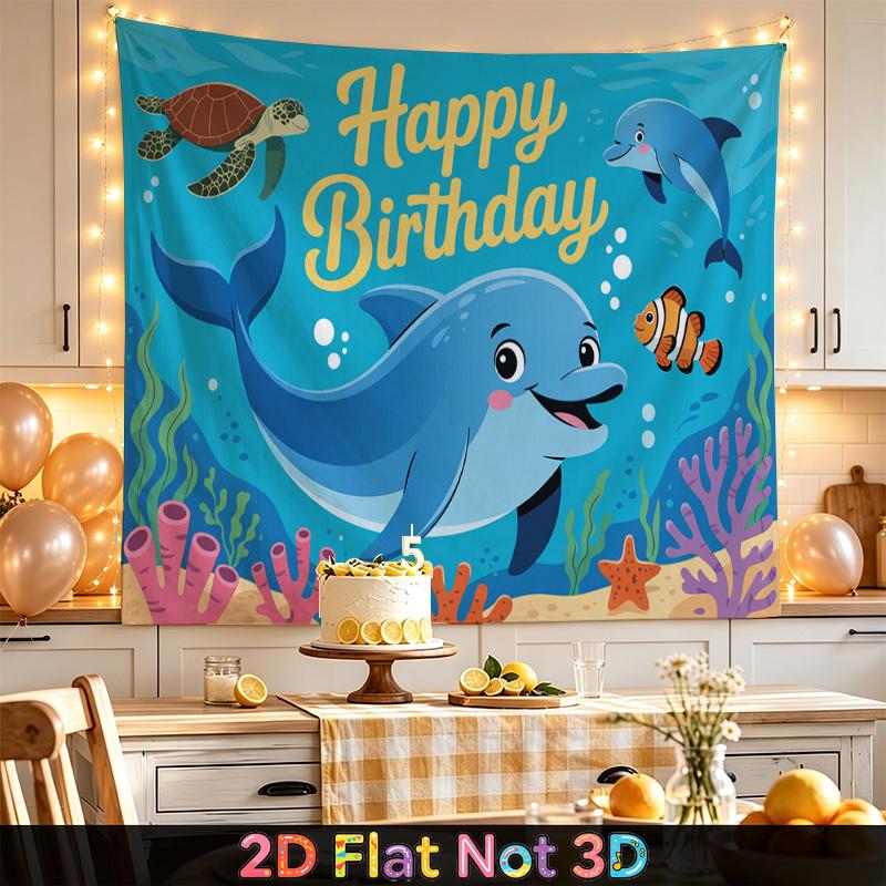Under The Sea Party Photo Backdrop 1pc - Polyester Background