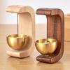 Wooden Wind Chimes Magnetic Brass Doorbell Wireless Jingle Bell Entrance Door Bells Hanging Pendants For Home Decoration