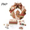 Rustic Christmas Ornament Making Fabric Wreath DIY Kit, Patchwork Beginner-Friendly Handmade Holiday Craft Festive Handicraft Gift for Mom Decoration