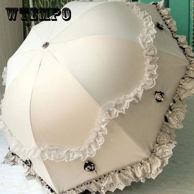 Зонт Лолиты, солнцезащитный зонт, защита от ультрафиолета, складной милый кружевной солнцезащитный крем, защита глаз