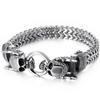 Браслет с черепом в стиле стимпанк для мужчин из нержавеющей стали с ручками для Хэллоуина, рокеры, ювелирные аксессуары для рук, мужские аксессуары