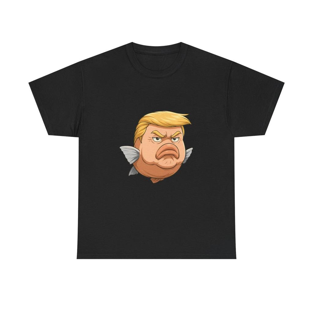 Футболка против Трампа анти-МАГА футболка Трамп рыба круглый вырез хлопок короткий рукав Футболка