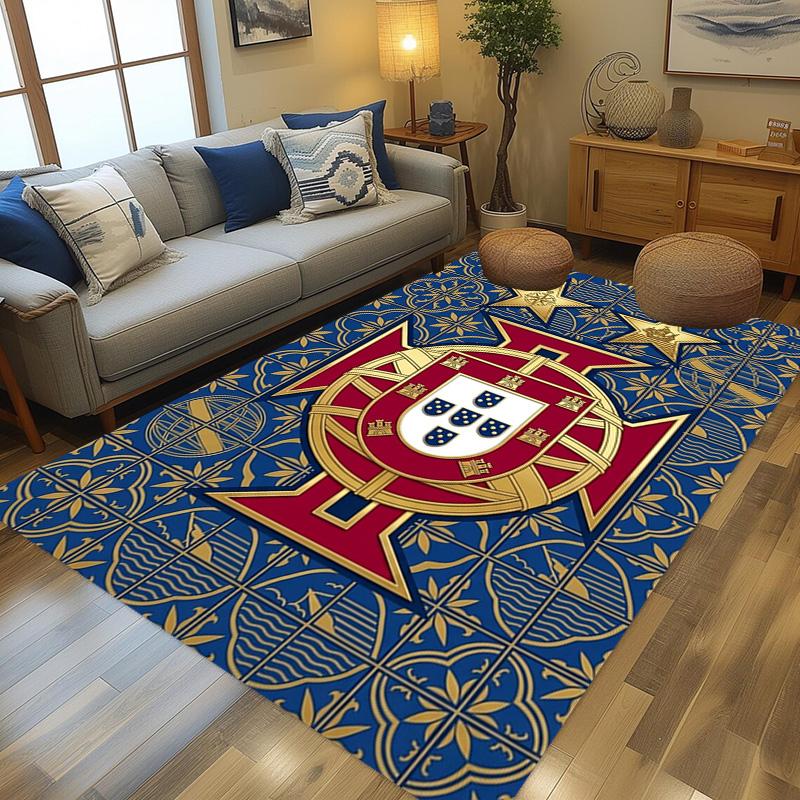Portuguese Heritage Emblem carpet printing Living room and bedroom mats Doormat Dormitory decoration Christmas gifts