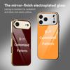 Customized Patterns Diy Phone Case For iPhone 17 16 15 14 13 12 Pro Max Plus Electroplated Metal Bumper Case Tempered Glass Back