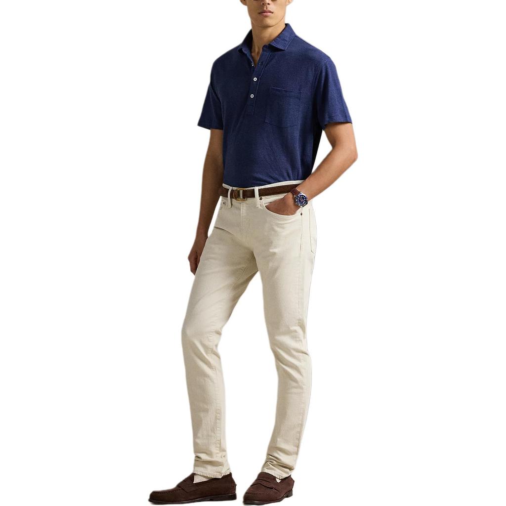 Polo Ralph Lauren Прямой карман Короткий рукав Поло Стандартное издание Мужские топы 710B13500-002