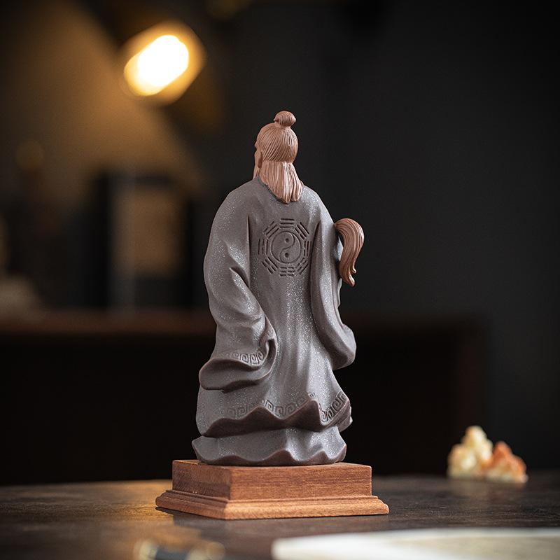 Ceramics Taiji Zhang Sanfeng Legend Figure Statue Wudang School of Chinese Taoism Home Living Room Office Decorative Accessories