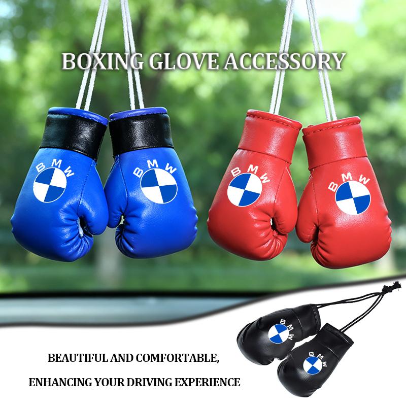 Universal Car Sun Visor Boxing Gloves Pendant Accessories For BMW M 1 3 4 5 6 7 Series M3 M6 F01 F02E34 E36 E70 F10 X6 X1