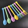 1Set Fruit Fork Dessert Spoon Reusable Tableware Children Snack Cake Dessert Food Pick Toothpick Bento Lunches Party Decor