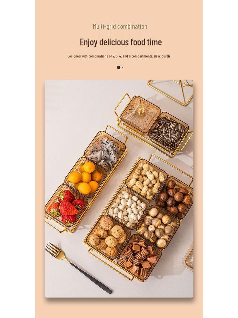 Креативная пластиковая тарелка с отделениями для закусок для гостиной или бара