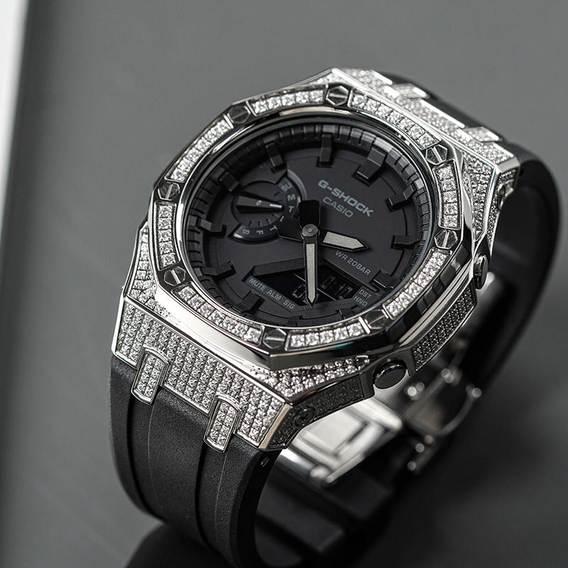 Casio Унисекс 48,5 мм Черные часы GA-2100-1A1(Watch8--)