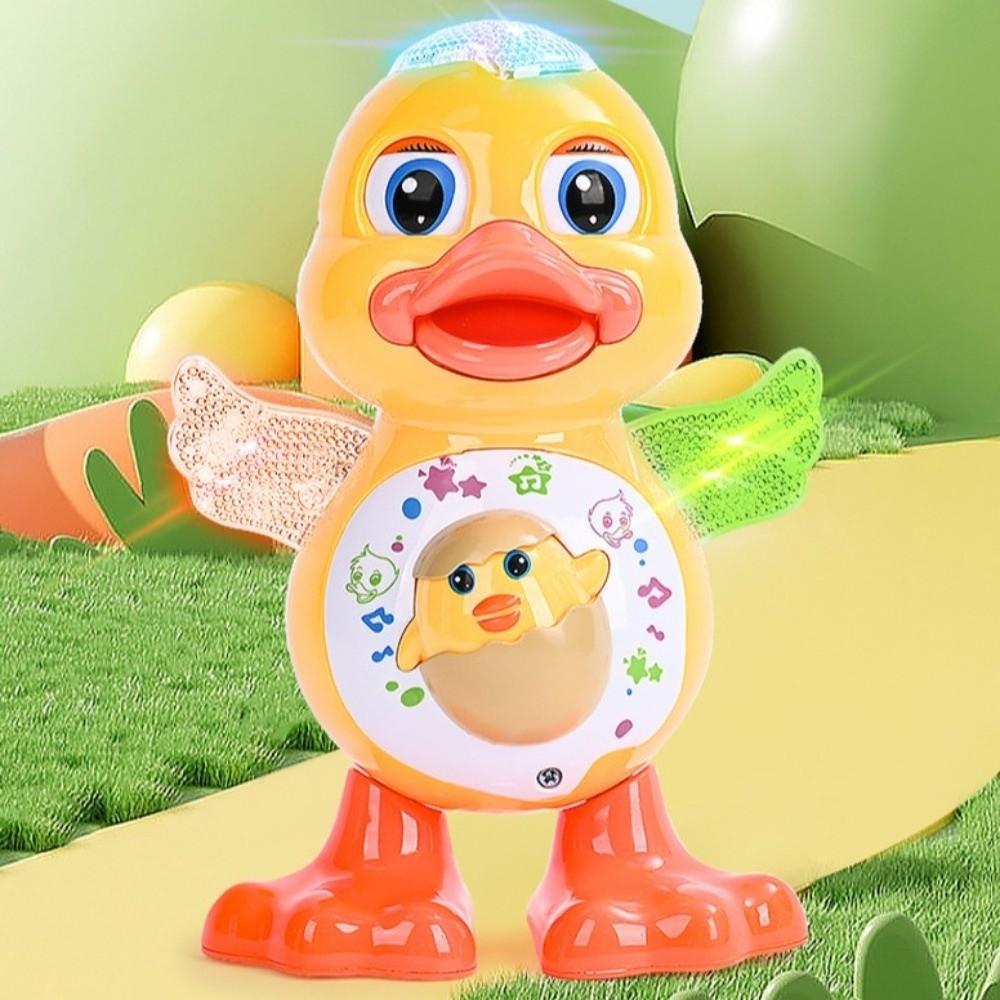 Singing Electric Dancing Duck Toy Plastic Walking Dancing Duck  Desktop Ornament