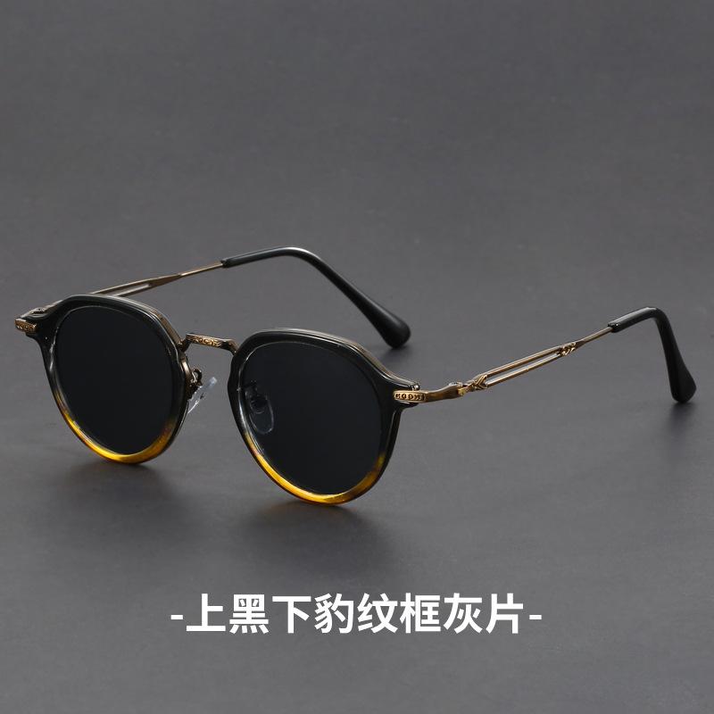 Retro Geometric Round Frame Men Women Sunglasses Fashion Steampunk Metal Sun Glasses  New Trendy Design Shades Uv400