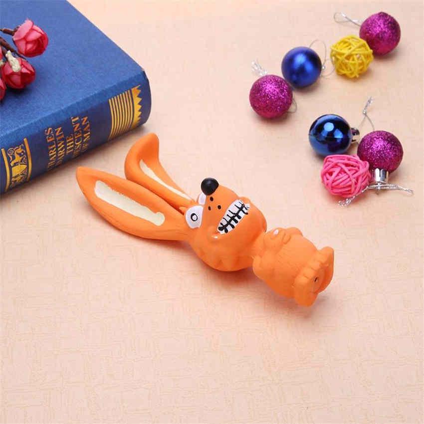 Симпатичные игрушки для домашних животных в форме кролика, латексные игрушки для щенков, жевательные, сжимающие, звучащие, устойчивые к укусам животных