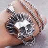 Retro Gothic Skull Style Cocktail Party Biker Pendant Necklace for Men Gothic Stainless Steel Jewelry Male Pendants Necklaces