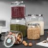 Food-Grade Transparent Storage Jar - Thickened, Moisture & Dust-Proof, Fresh-Keeping Kitchen Grain Container.