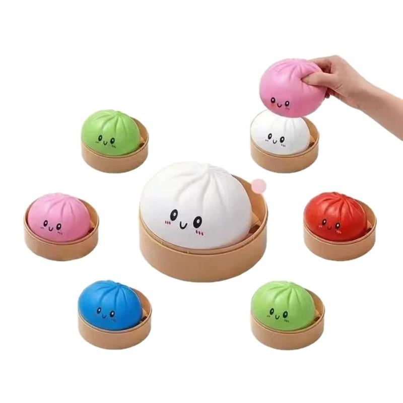 Вирусная игрушка-пищалка из муки, мячик-антистресс в виде пельменя со стимером
