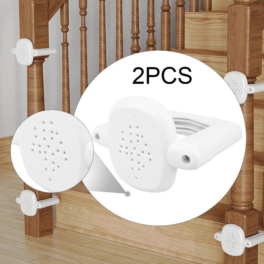 2Pcs Pressure Mounted Baby Gate Banister Adapter Retractable Stair Gate Base Kit Stair Gates