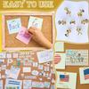 220 Count Gold Push P, Standard Plastic Head Steel Point Gold Thumb Tacks Decorative Push P for Cork Board Wall Hanging