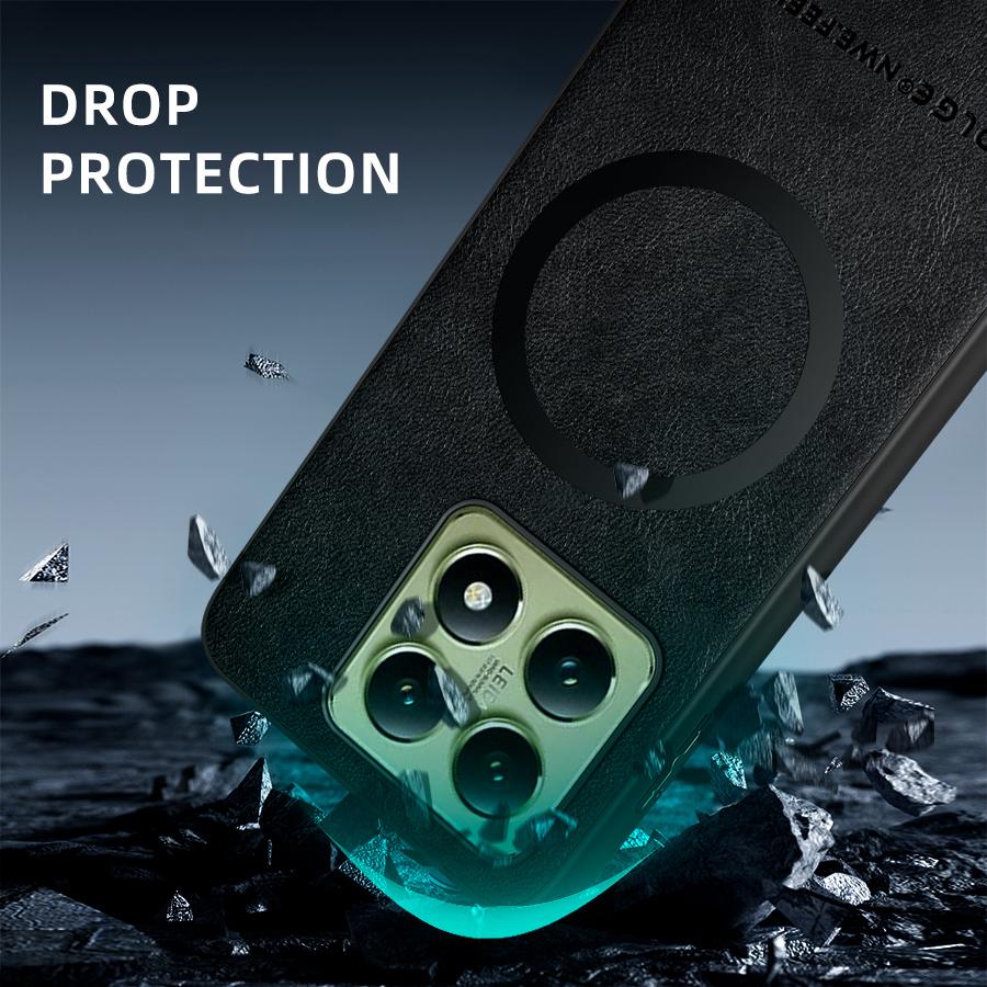 Магнитный Беспроводной Зарядный Кожаный Чехол для Motorola Signature Edge 70 Ultra 60 Pro Fusion G86/06 Power для Magsafe Чехол для Телефона