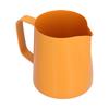 400ml PTFE Pointed Mouth Milk Frothing Jug Stainless Steel Coffee Jug for Home KitchenOrange
