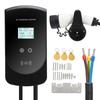 Настенная станция для зарядки электромобилей с разъемом Type 2 IEC 62196‑2, 5 м, 220‑250 В, 3,5 кВт, 16 А, регулируемая, 2,8-дюймовый ЖК-экран