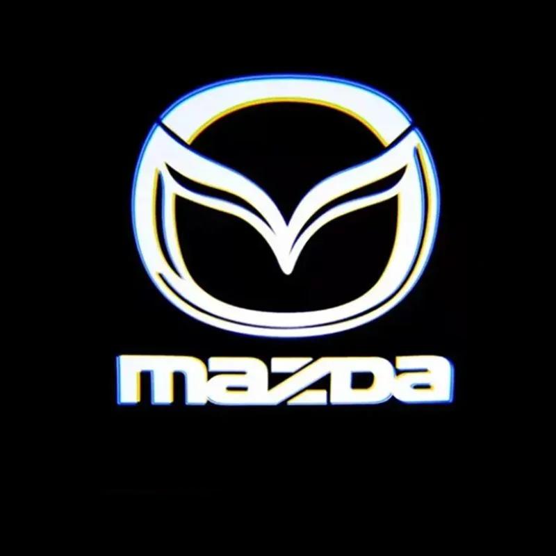 for Mazda 6 2009-2015 Mazda8 2011-2015 RX-8 2004-2010 CX-9 2013 Car Door Welcome Light LED Projector Atmosphere Lamp sticker