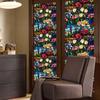 Статическая оконная пленка Yousheng Stained Glass Vintage Flower Privacy Protection Солнцезащитная водонепроницаемая пленка для окон из ПВХ