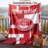 Фланелевое одеяло с принтом Aberdeen FC, с возможностью добавить имя, мягкий плед для дивана, кровати