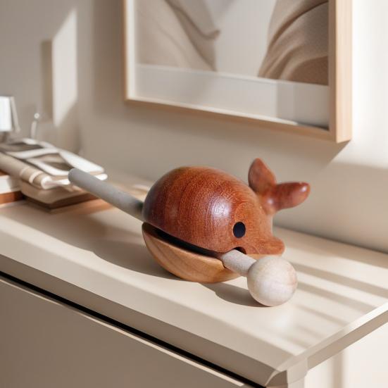 Деревянная игрушка-кит с молотком, снятие стресса, животное, медитация, храмовый блок