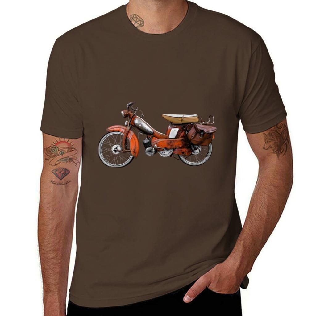 Vintage French Motobecane Moped . T-Shirt customs sublime funnys korean fashion mens funny t shirts