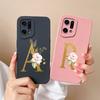 For OPPO Narzo Neo 9 30 50i K7X K9X K10 Pro Case Back Cover Fashion Flower Shockproof Letters Phone Bags Liquid Matte Soft Silicone For OPPO Bumper