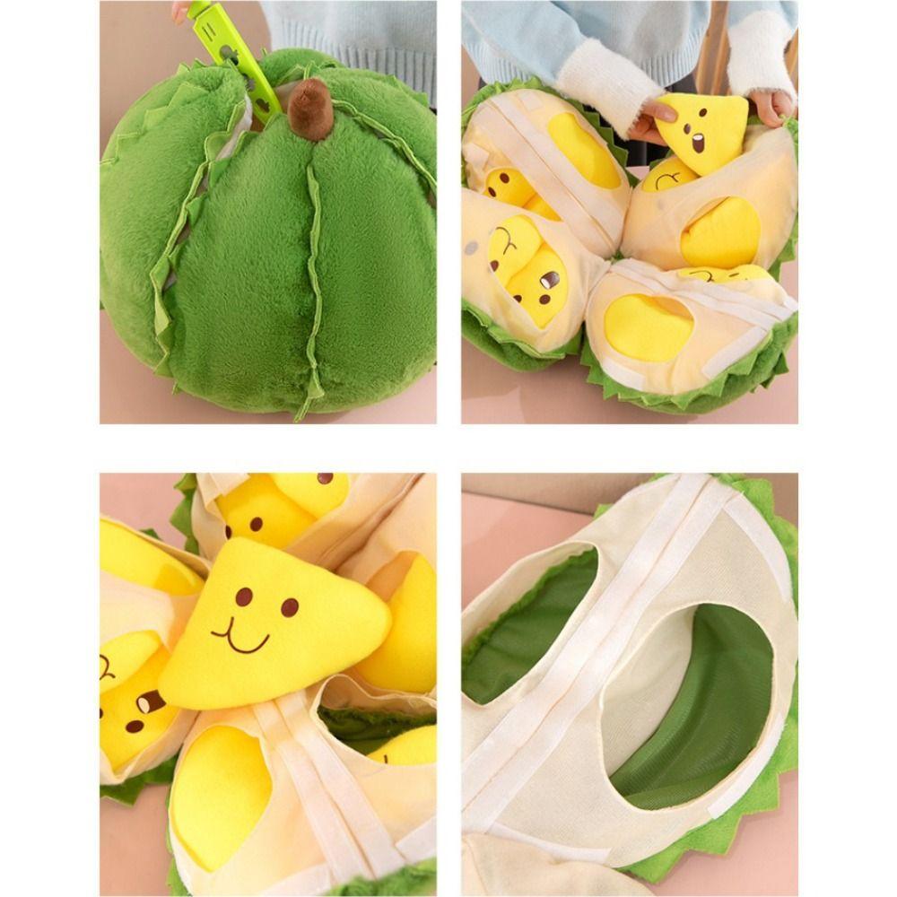 Fluffy Detachable Durian Plush Toy Collection Peeling Durian Plush Doll Boys Girls