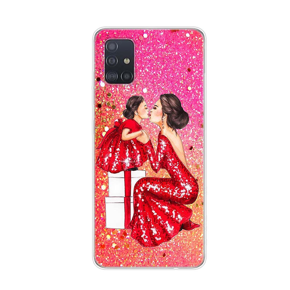 Fashion Baby Mom Girl для Samsung Galaxy A01 A11 A12 A22 A21S A31 A41 A42 A51 A71 A32 A52 A72 A02S Soft Phone Case