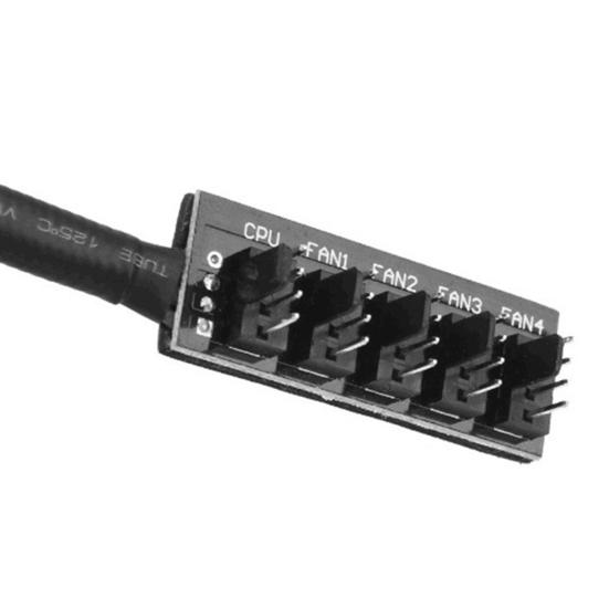 Fan Hub Splitter Braided Cable Universal Fit Simple Installation Intelligent 4-Pin PWM CPU Cooling Fan Splitter Hub Adapter