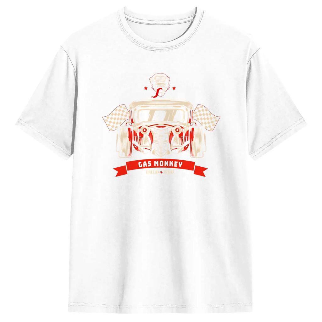 Monkey Gas Garage Unisexs T Shirts Vintage Tee Shirt Short Sleeve O Neck TShirt Cotton Gift Idea Clothes
