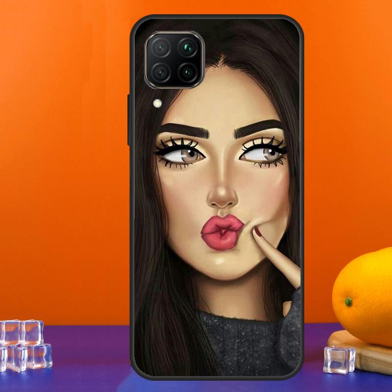 Брюнетка Блондинка Девушка Милая Для Huawei Nova 12s 12i 11i 8i 9 10 SE Y91 Y90 Y60 Y70 Y72 Y61 P20 P40 Lite P30 P60 Pro Чехол