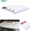 White Car Air Flow Intake Scoop Hood Bonnet Decorative Vent Cover Set Universal
