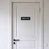 2pcs Private Sign for Doors,With Self Adhesive,8x2.8in,Black