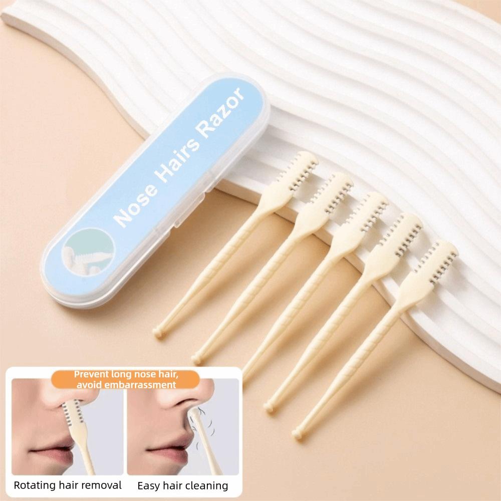 1/2/3/4/5 шт. с зубчиками Триммер для волос в носу Смываемый удалитель волос из носа Бритва для волос в носу Унисекс