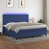 VidaXL Slat Bed Base with Mattress and LED, Upholstered Bed with Headboard, Double Bed, Adult Bedroom Bed, 3134907