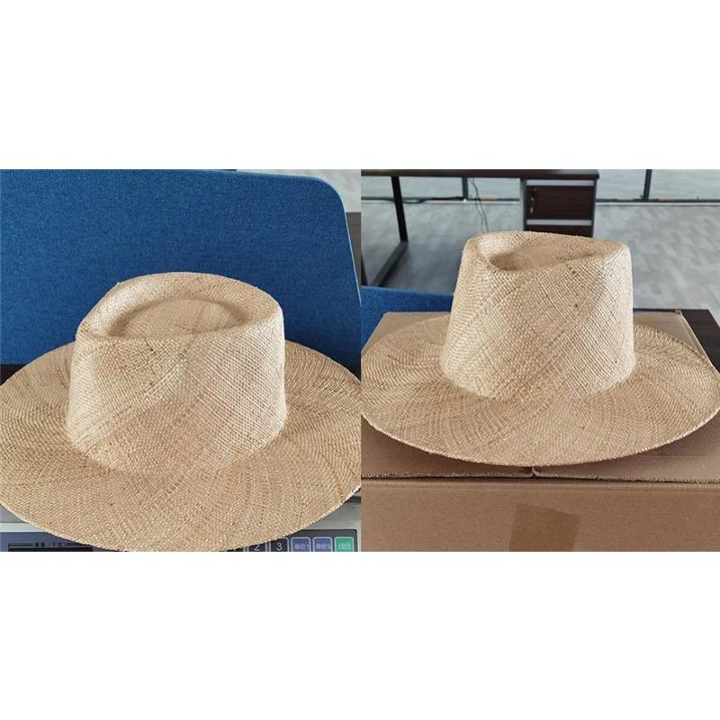 New Summer Handmade Natural Treasure Grass Solid Fedoras Cap Men Women Panamjazz Hat