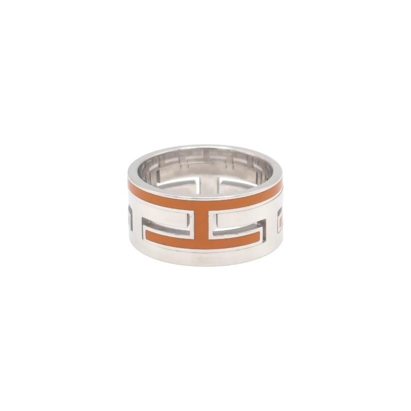 HERMES  #15(Размер Японии)  кольцо Оранжевый Серебро925 Женское