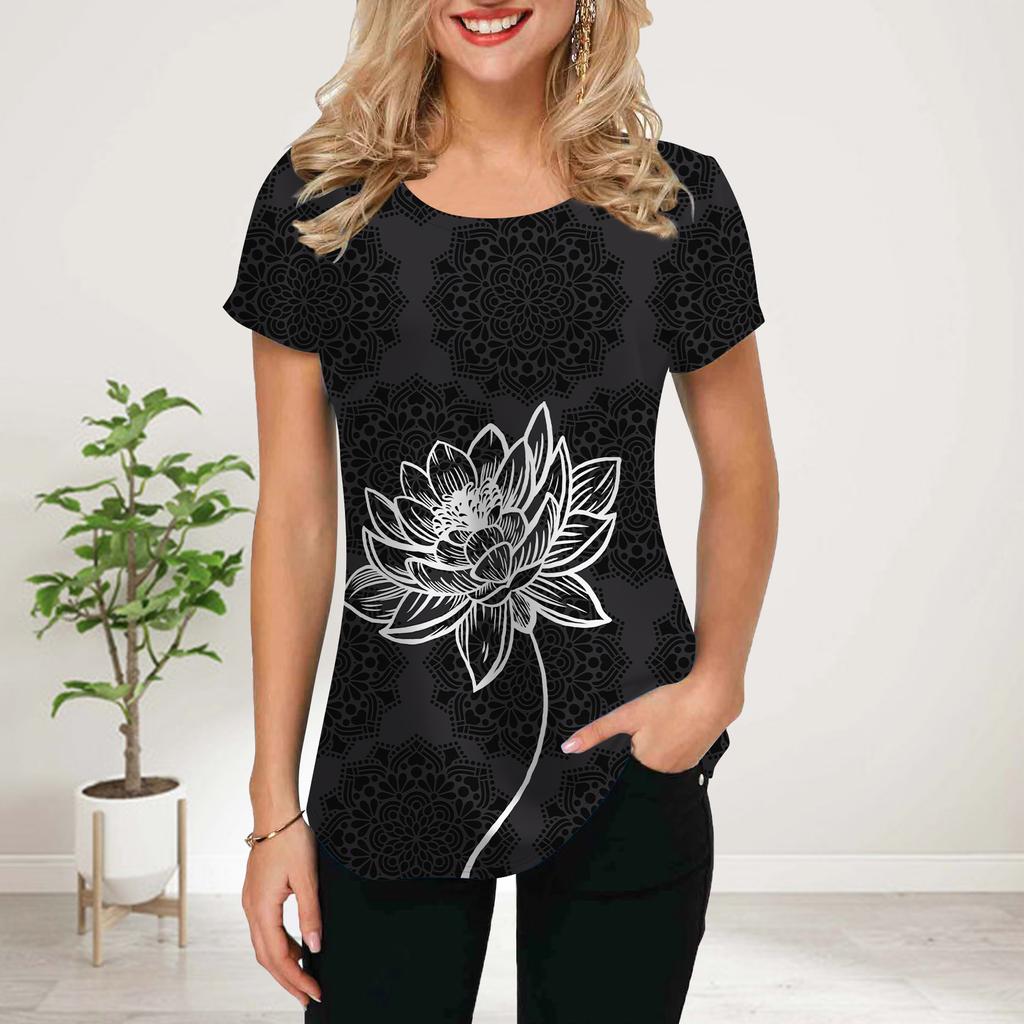 Женская летняя футболка с синим принтом в виде дельфина, футболки с коротким рукавом, повседневные топы с принтом