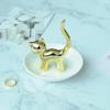 Ceramic Cat Ring Holder Jewelry Display Ring Display Utensils  Room Decor Miniature