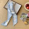 Retro Floral Scarf Ribbon Long Scarves Luxury Scarf Headband  Dress Decor