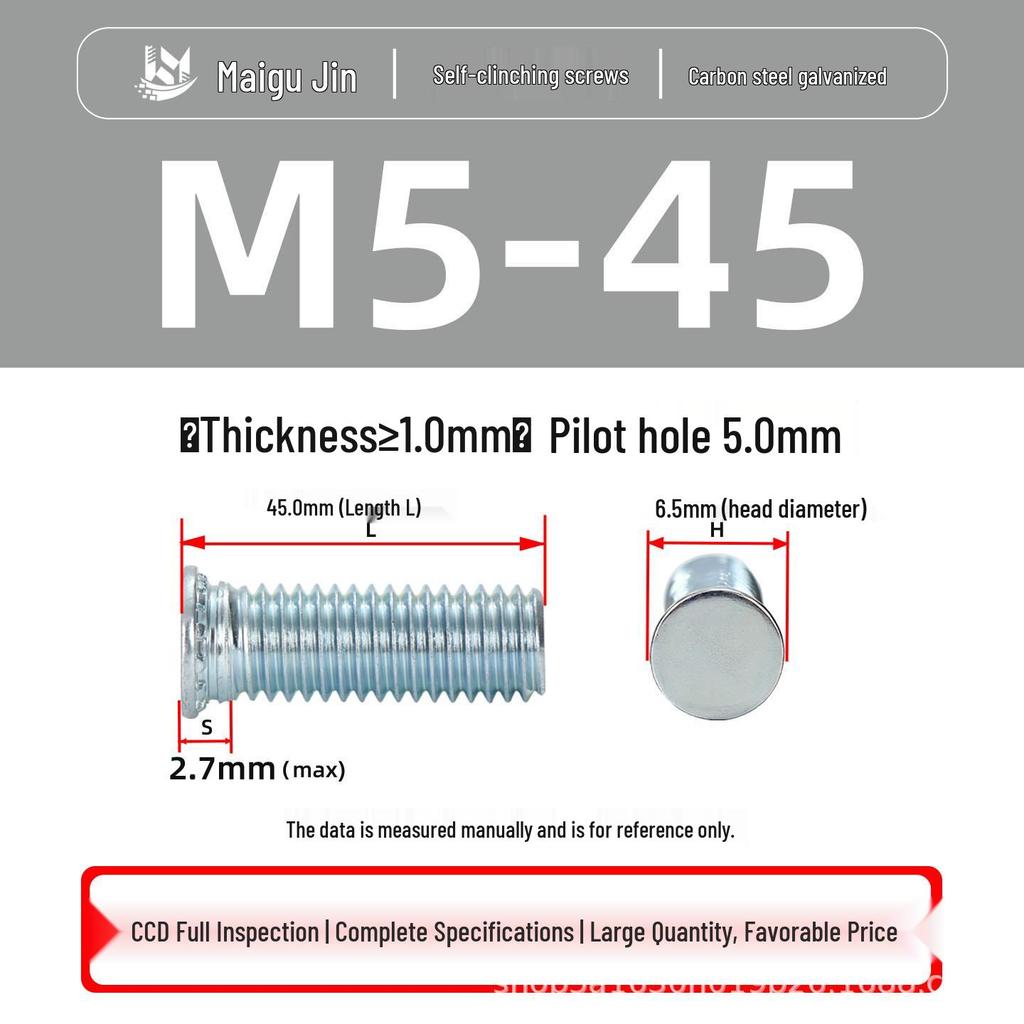 Flat Head Carbon Steel Galvanized Rivet Nuts FH-M2 to M10 - Free Shipping