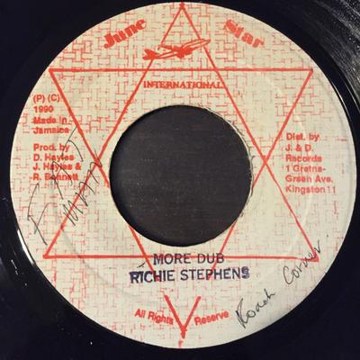 7-дюймовая пластинка RICHIE STEPHENS - More Dub NONE June Star Inter 1990 Ямайка Регги, Ска и Даб Б/у